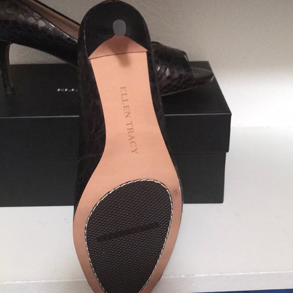 Chocolate Open Toe Shoes - Picture 2 of 4